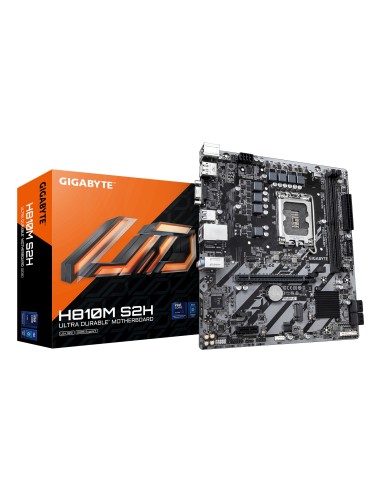 GIGABYTE H810M S2H Scheda madre - CPU Intel Core Ultra (Serie 2), VRM a 4+1+2 fasi, fino a 6400 MHz DDR5, 1xPCIe 4.0 M.2, LAN