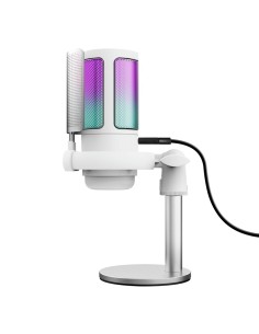 Trust GXT 238W Auron Grigio, Bianco Microfono per podcast
