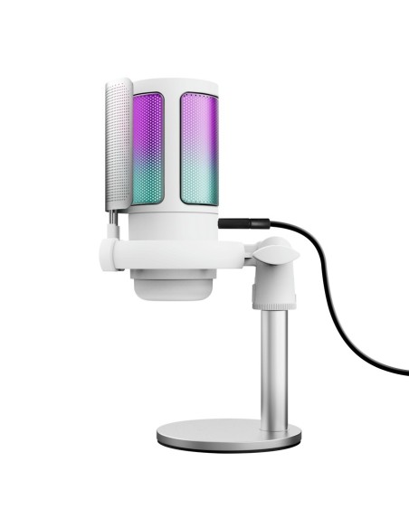 Trust GXT 238W Auron Grigio, Bianco Microfono per podcast
