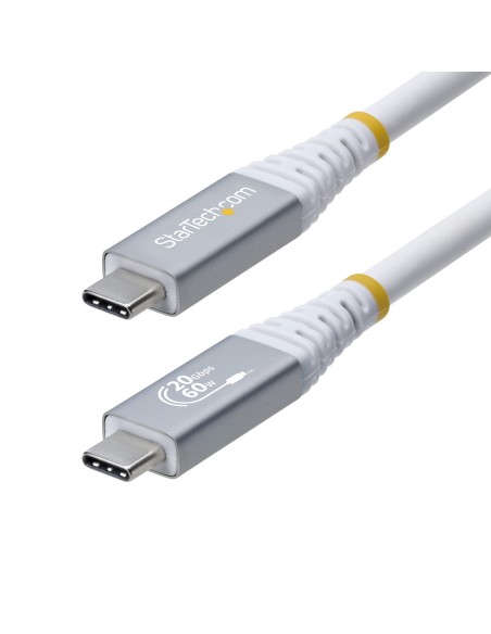 StarTech.com Cavo USB4 da 3m, Cavo USB-C Certificato USB-IF, 20 Gbps, PD60W, DP 1.4 4K120Hz, Resistente Cavetto Tipo-C Doppio