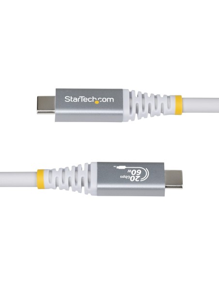 StarTech.com Cavo USB4 da 3m, Cavo USB-C Certificato USB-IF, 20 Gbps, PD60W, DP 1.4 4K120Hz, Resistente Cavetto Tipo-C Doppio