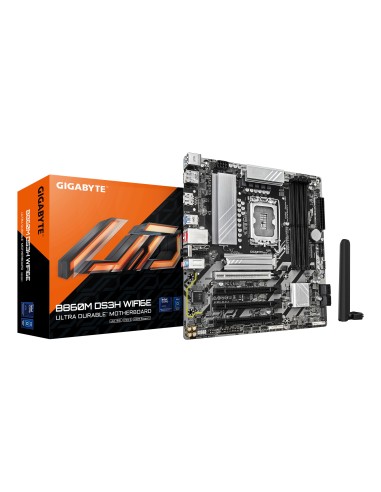 GIGABYTE B860M DS3H WIFI6E Scheda madre - CPU Intel Core Ultra, VRM a 5+1+2+1 fasi, fino a 9066MHz DDR5, 1xPCIe 5.0 + 1xPCIe