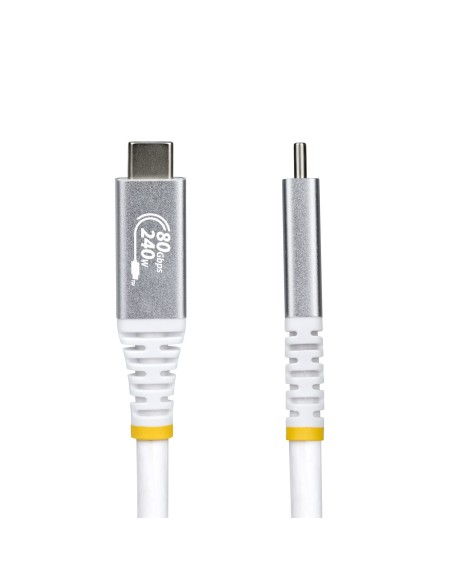 StarTech.com Cavo USB4 da 50cm, Cavo USB-C Certificato USB-IF, 80Gbps, PD240W, 8K120Hz   4K240Hz DP2.1 DP80, Cavetto Tipo-C