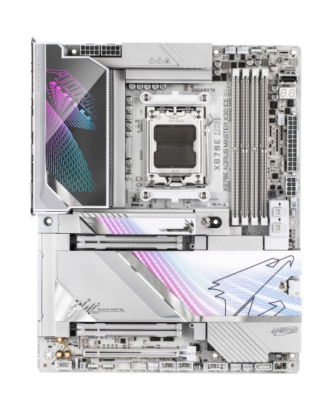 GIGABYTE X870E AORUS MASTER X3D ICE Scheda Madre – Supporta CPU AMD Ryzen 9000, VRM Digitale a 18+2+2 fasi, fino a 9000 Hz DDR5