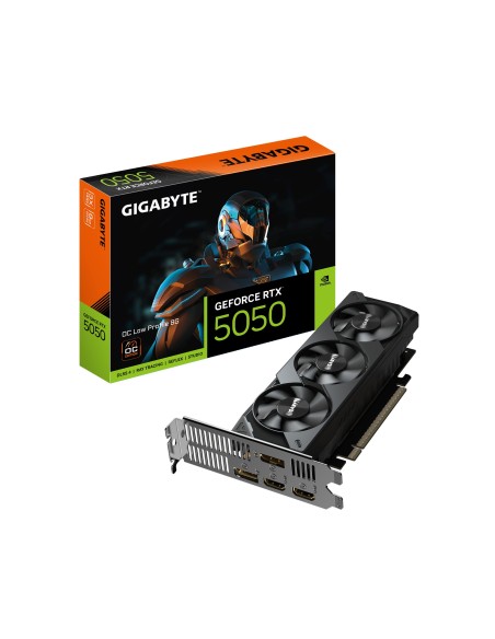 GIGABYTE GeForce RTX 5050 OC Low Profile 8G Scheda Grafica - 8GB GDDR6, 128bit, PCI-E 5.0, 2587MHz Frequenza core, 2 x DP, 2 x