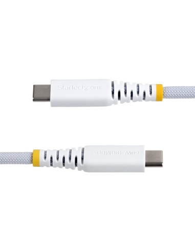 StarTech.com Cavo USB-C da 30cm, 60W (3A) PD, Guaina con Doppio Strato in Nylon Intrecciato, Robusto Cavetto USB 2.0 in TPE per