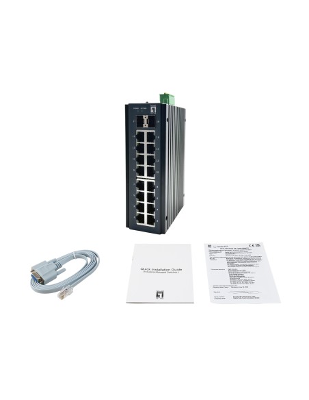 LevelOne IGP-1871 switch di rete Gestito L2+ Gigabit Ethernet (10 100 1000) Supporto Power over Ethernet (PoE) Nero
