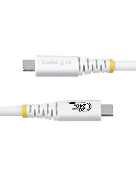 StarTech.com Cavo USB4 da 2m, Cavo USB-C Certificato USB-IF, 20 Gbps, PD EPR 240W, DP 1.4 4K 120Hz, Cavetto Tipo-C con guaina
