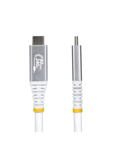StarTech.com Cavo USB4 da 1,5 m, Cavo USB-C Certificato USB-IF, 80Gbps, PD240W, 8K120Hz   4K240Hz DP2.1 DP80, Cavetto Tipo-C