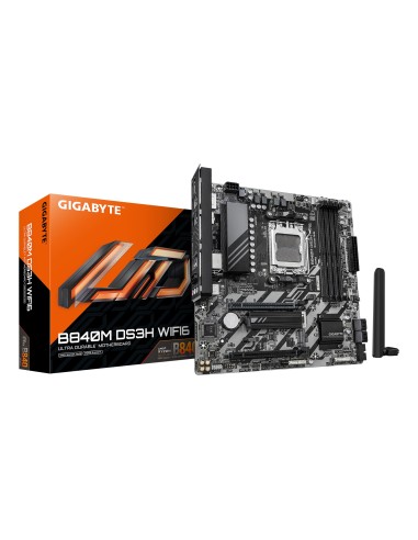 GIGABYTE B840M DS3H WIFI6 Scheda Madre – CPU AMD Ryzen 9000, VRM digitale 8+2+2 fasi, fino a 8200 MHz DDR5, 2 x M.2 PCIe 4.0,