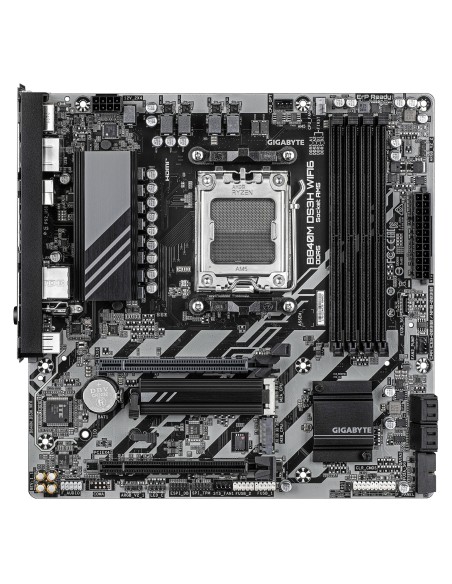 GIGABYTE B840M DS3H WIFI6 Scheda Madre – CPU AMD Ryzen 9000, VRM digitale 8+2+2 fasi, fino a 8200 MHz DDR5, 2 x M.2 PCIe 4.0,