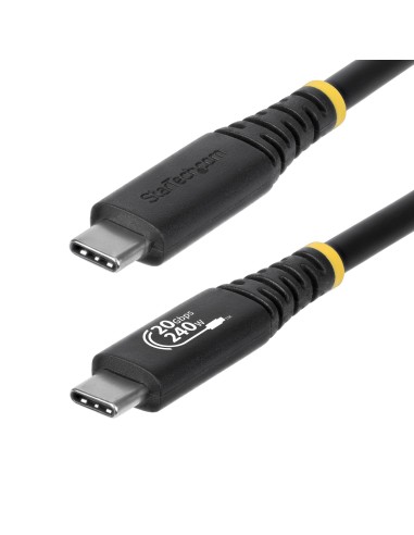 StarTech.com Cavo USB4 da 2m, Cavo USB-C Certificato USB-IF, 20 Gbps, PD EPR 240W, DP 1.4 4K 120Hz, Cavetto Tipo-C con guaina
