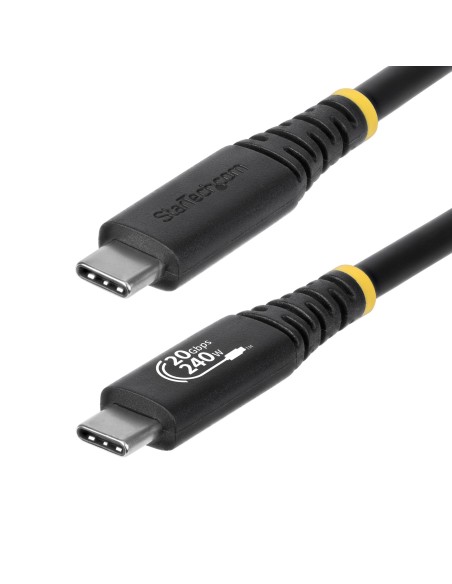 StarTech.com Cavo USB4 da 2m, Cavo USB-C Certificato USB-IF, 20 Gbps, PD EPR 240W, DP 1.4 4K 120Hz, Cavetto Tipo-C con guaina