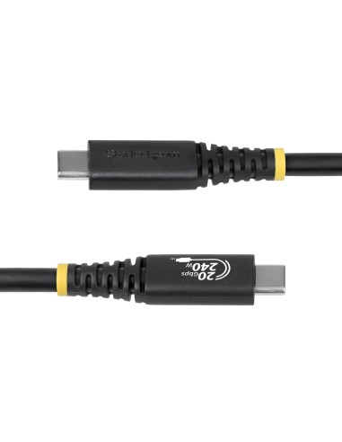 StarTech.com Cavo USB4 da 2m, Cavo USB-C Certificato USB-IF, 20 Gbps, PD EPR 240W, DP 1.4 4K 120Hz, Cavetto Tipo-C con guaina