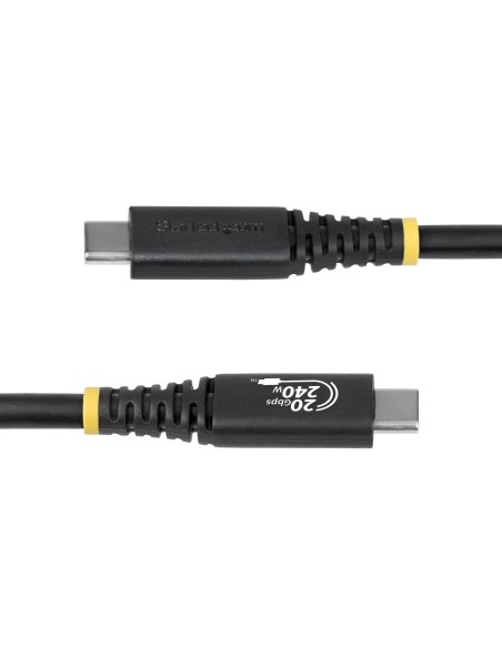 StarTech.com Cavo USB4 da 2m, Cavo USB-C Certificato USB-IF, 20 Gbps, PD EPR 240W, DP 1.4 4K 120Hz, Cavetto Tipo-C con guaina