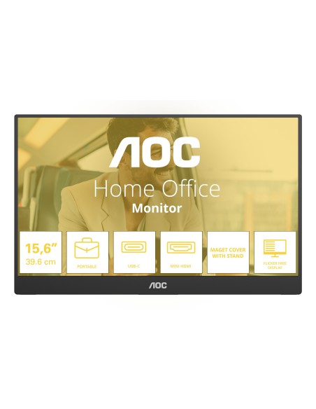 AOC 16T20E2 TV e monitor portatile Nero 39,6 cm (15.6") LED 1920 x 1080 Pixel