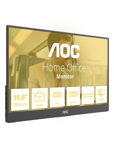 AOC 16T20E2 TV e monitor portatile Nero 39,6 cm (15.6") LED 1920 x 1080 Pixel