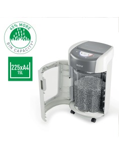 Leitz IQ OptiMax Home Office 225 distruggi documenti Taglio a frammenti 58 dB Grigio, Bianco 2