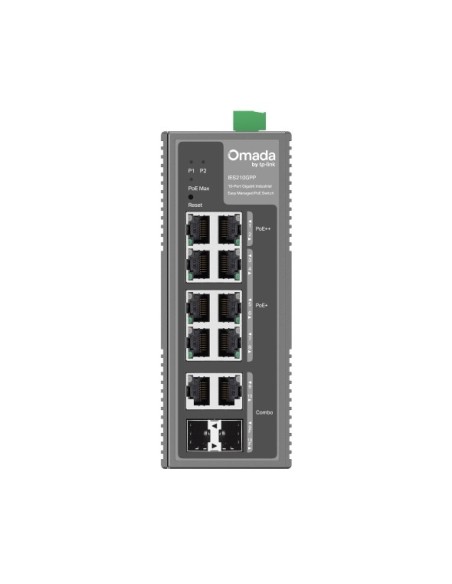 TP-Link Omada IES210GPP switch di rete Gestito Gigabit Ethernet (10 100 1000) Supporto Power over Ethernet (PoE) DIN rail Grigio