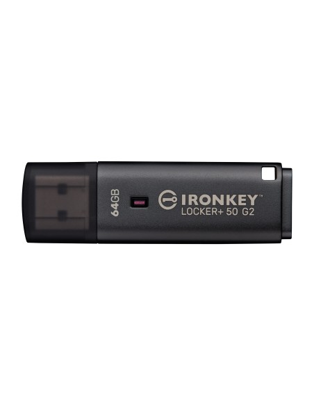 Kingston Technology IronKey 64GB Locker Plus 50 G2, FIPS 197, AES-256