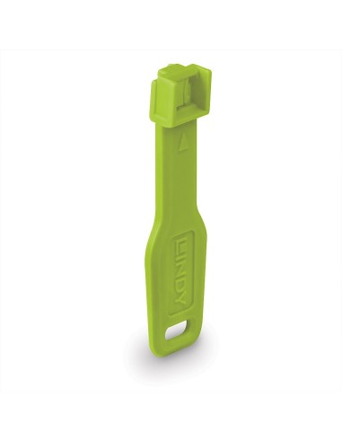 Lindy 47894 clip sicura Bloccaporte + chiave RJ-45 Verde Acrilonitrile butadiene stirene (ABS) 10 pz
