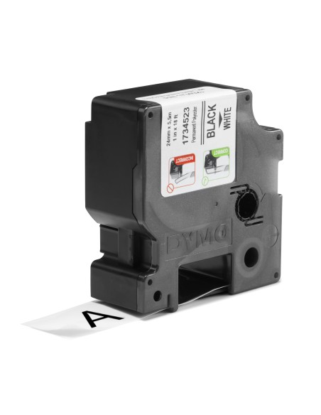 DYMO Rhino Etichette in poliestere permanenti industriali | 24 mm x 5,5 m | Stampa nera su bianco | Autoadesive | per