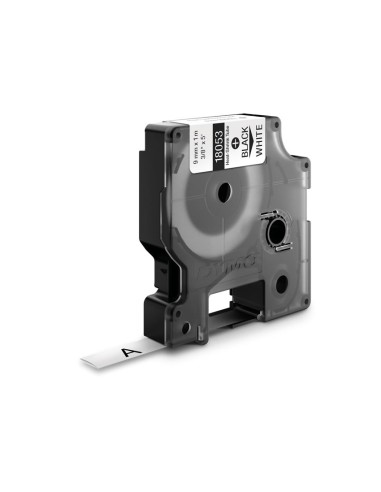 DYMO Etichette per tubi IND termorestringenti - 9mm x 1,5m - Nero su bianco