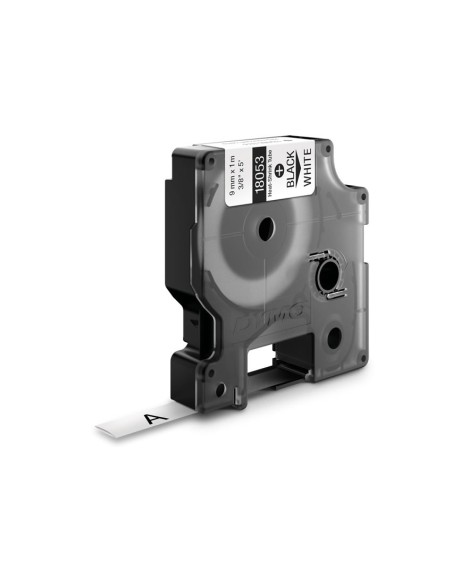 DYMO Etichette per tubi IND termorestringenti - 9mm x 1,5m - Nero su bianco