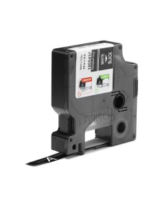 DYMO Rhino Etichette in vinile industriali | 9 mm x 5,5 m | Stampa bianca su nero | Autoadesive | per LabelManager e Rhino 2
