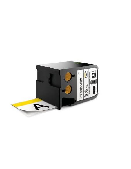 DYMO Etichette di sicurezza a lunghezza fissa (con scritte colorate)