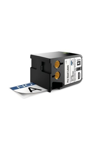 DYMO Etichette di sicurezza a lunghezza fissa (con scritte colorate)