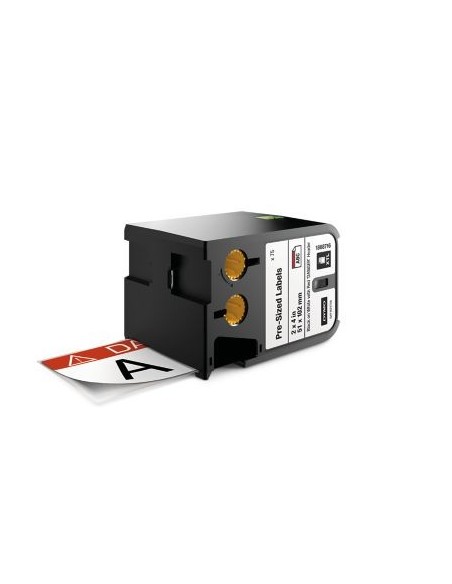 DYMO Etichette di sicurezza a lunghezza fissa (con scritte colorate)