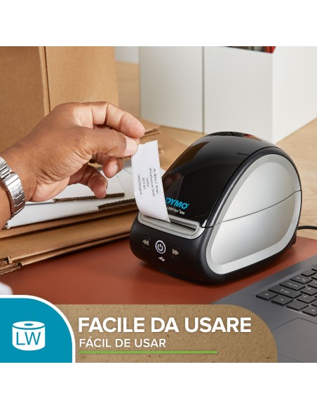 DYMO LabelWriter Etichette resistenti originali | 25mm x 25mm | Poliestere bianco | 2 rotoli da 850 (1.700 etichette