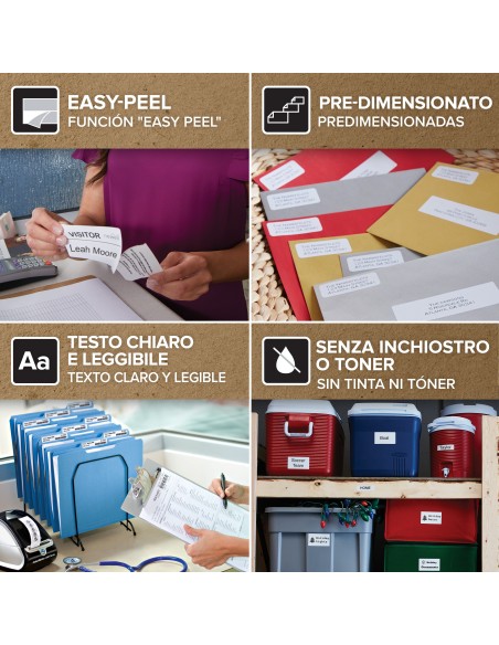 DYMO LabelWriter Etichette resistenti originali | 59mm x 102mm | Poliestere bianco | 300 etichette autoadesive | Alte