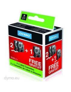 DYMO 2010102 nastro per etichettatrice Nero su bianco D1