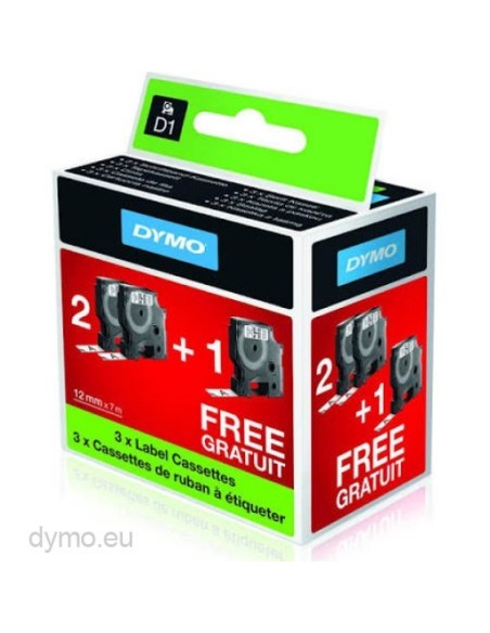 DYMO 2010102 nastro per etichettatrice Nero su bianco D1