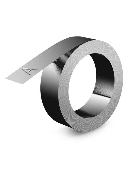 DYMO Rhino nastro non adesivo a rilievo 12 mm x 6,4 macciaio inossidabile