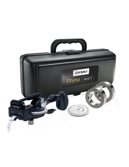 DYMO RHINO M1011 Strumento per Etichette a Rilievo Industriale | con Etichette in Alluminio e Acciaio Inossidabile | Custodia