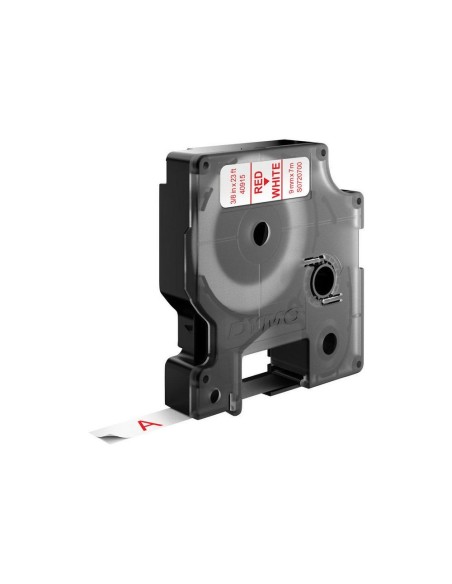 DYMO D1 - Standard Etichette - Rosso su bianco - 9mm x 7m