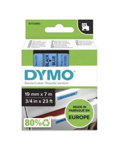 DYMO D1 etichette originali | 19 mm x 7 mm | stampa nera su blu | etichette autoadesive per etichettatrice LabelManager | 1