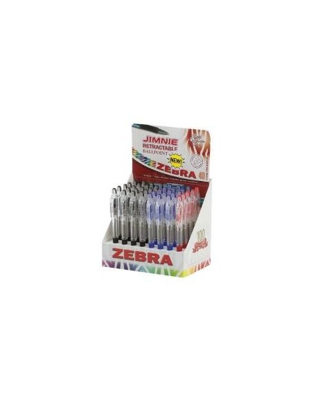 Zebra Jimnie Roller Ball Nero, Blu, Verde, Rosso 40 pz