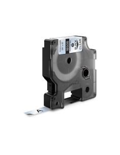 DYMO Rhino etichette industriali in poliestere permanente 9 mm x 5,5 mnero su trasparente 2