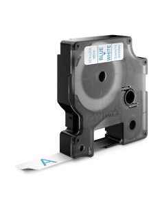 DYMO D1 - Standard Etichette - Blu su trasparente - 12mm x 7m
