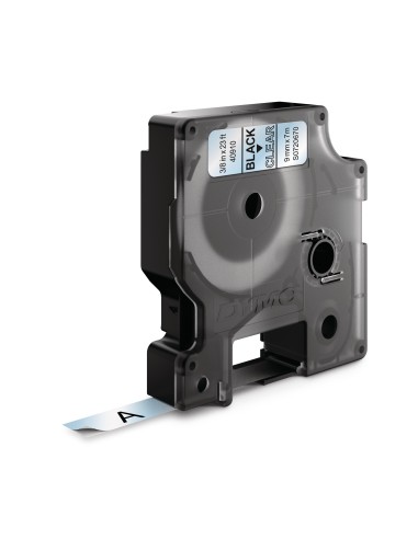 DYMO D1 etichette originali | stampa nera su trasparente | 9 mm x 7 m | autoadesive | per etichettatrice di etichette