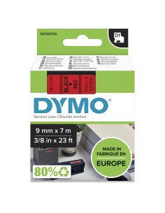 DYMO D1 etichette originali | 9 mm x 7 mm | stampa nera su rosso | etichette autoadesive per etichettatrice LabelManager | 1