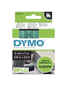 DYMO D1 etichette originali | 9 mm x 7 mm | stampa nera su verde | etichette autoadesive per etichettatrice LabelManager | 1 2