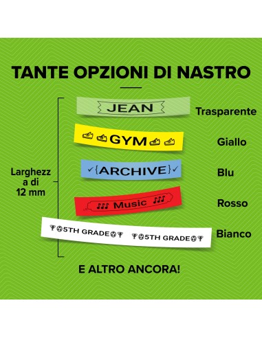 DYMO LetraTag etichette originali in plastica | rotolo da 12 mm x 4 m | stampa nera su rosso | LT etichette autoadesive per