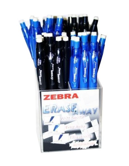 Zebra Erase Away Nero, Blu 40 pz