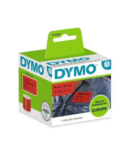 DYMO 2133399 etichetta autoadesiva Rettangolo con angoli arrotondati Rimovibile Rosso 220 pz