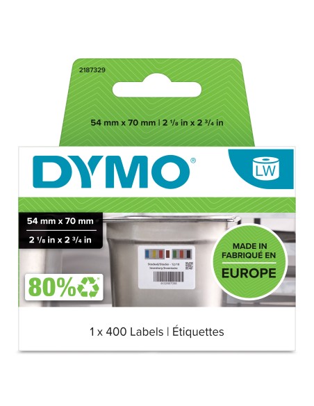 DYMO Etichette originali LabelWriter per la rotazione delle scorte nel settore alimentare | 54 mm x 70 mm | 400 etichette